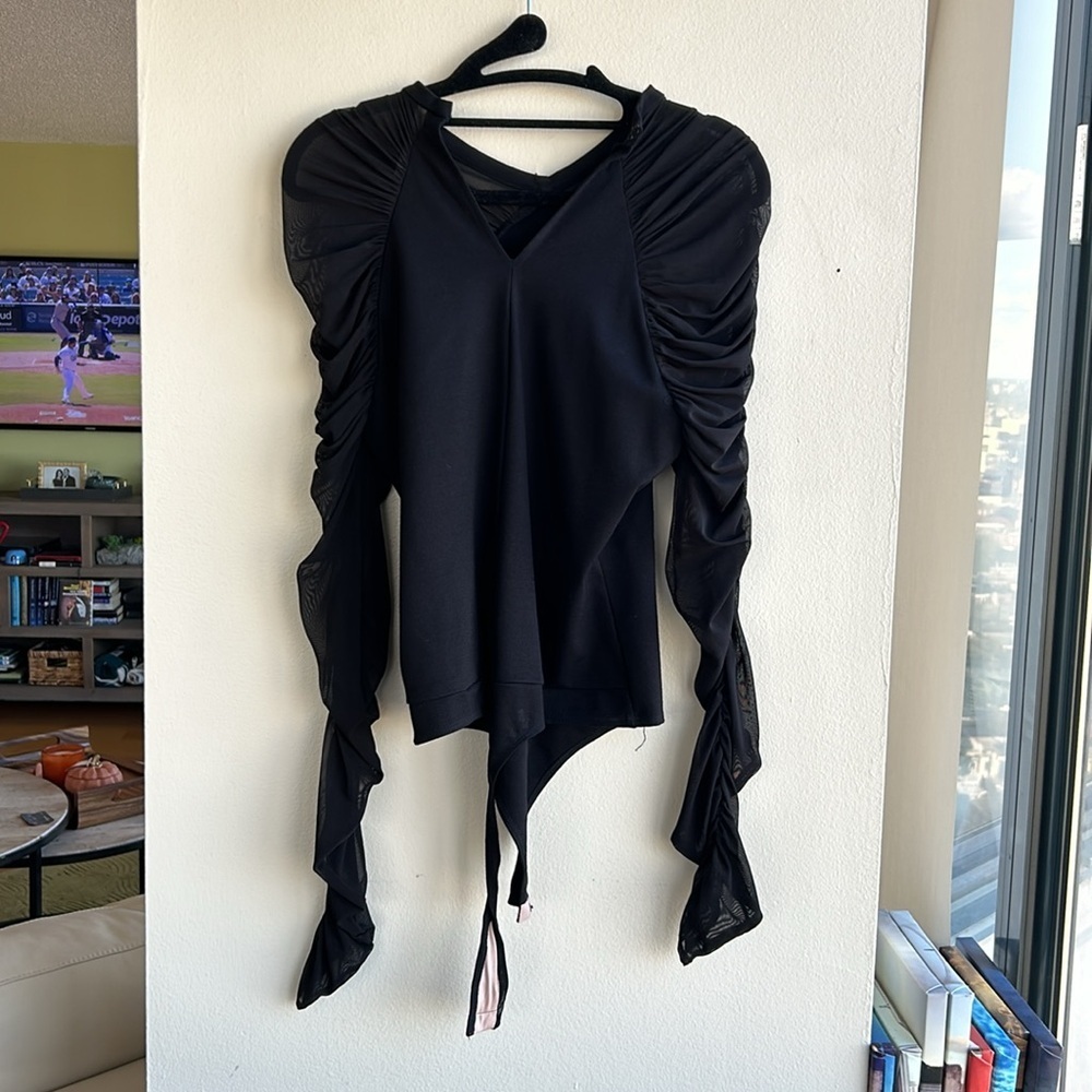 AMANDA UPRICHARD  Shandi Sheer Sleeve Bodysuit - Picture 4 of 7